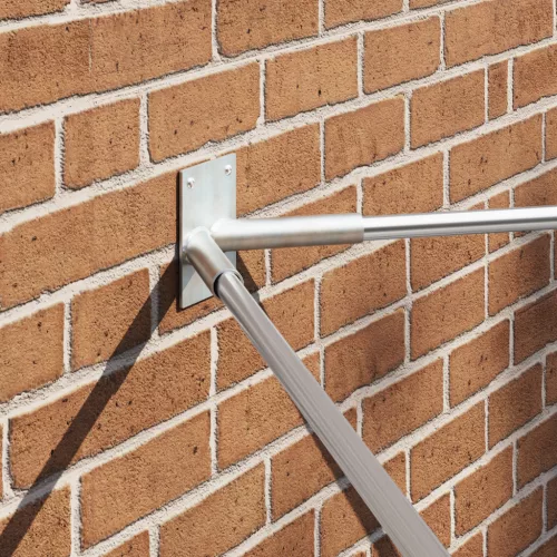  Zászlótartó 2 Zászlóhoz Fali Ezüst Acél