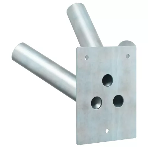  Zászló Tartó 3 Zászlónak Fali Ezüst Acél