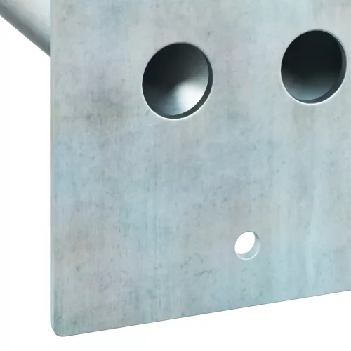  Zászló Tartó 3 Zászlónak Fali Ezüst Acél