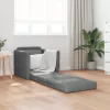  fapadlós kanapéágy 2 az 1-ben Sötét szürke 74x77x81 cm Textil