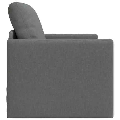  fapadlós kanapéágy 2 az 1-ben Sötét szürke 74x77x81 cm Textil