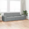  Földi Kanapé Ágy 2 az 1-ben Világosszürke 245x150x60.5 cm Szövet