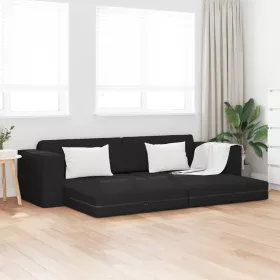    Földi Kanapéágy 2 az 1-ben Fekete 245x150x60.5 cm Szövet