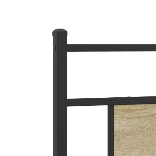  sonoma tölgy színű szerelt fa ágykeret matrac nélkül 90x190 cm