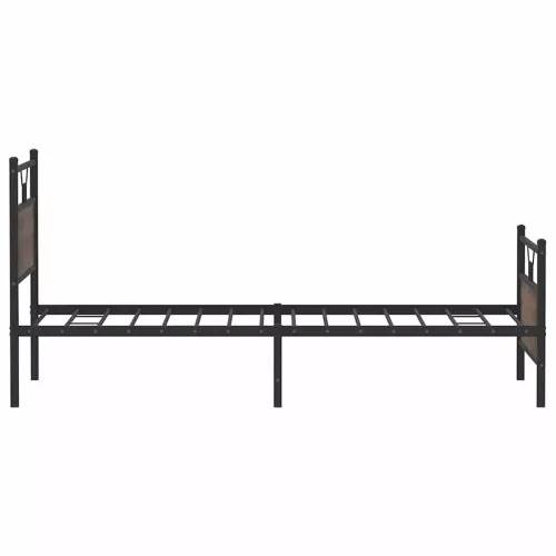  barna tölgy színű szerelt fa ágykeret matrac nélkül 100x200 cm