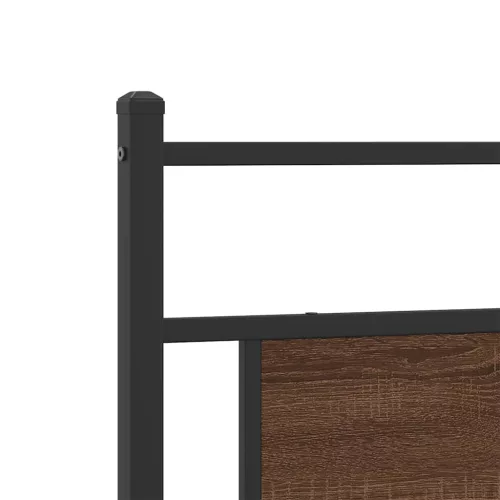  barna tölgy színű szerelt fa ágykeret matrac nélkül 100x200 cm