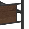  barna tölgy színű szerelt fa ágykeret matrac nélkül 100x200 cm