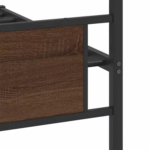  barna tölgy színű szerelt fa ágykeret matrac nélkül 100x200 cm