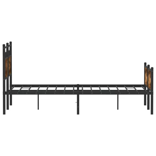  füstös tölgy színű szerelt fa ágykeret matrac nélkül 120x190 cm