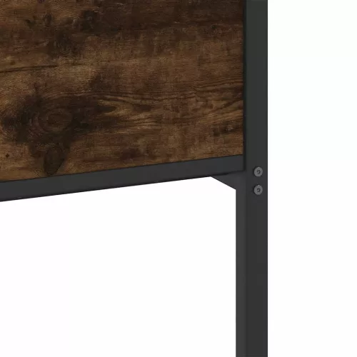  füstös tölgy színű szerelt fa ágykeret matrac nélkül 120x190 cm