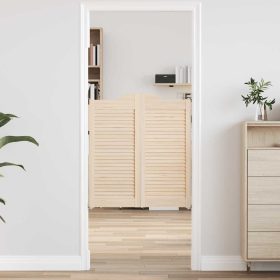    tömörfa fenyőfa lengőajtók lamellás kialakítású 1 pár 90x80 cm