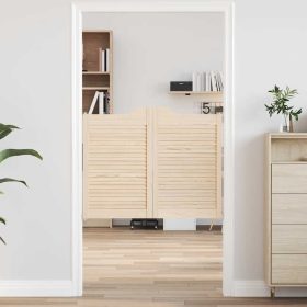    tömörfa fenyőfa lengőajtók lamellás kialakítású 2 pár 80x100 cm