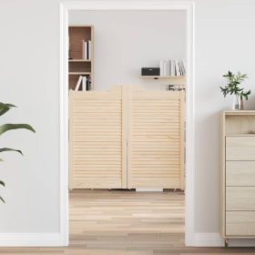    tömörfa fenyőfa lengőajtók lamellás kialakítású 1 pár 90x100 cm