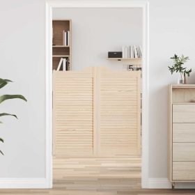    tömörfa fenyőfa lengőajtók lamellás kialakítású 1 pár 100x100cm