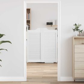    fehér lengőajtók lamellás kialakítású 1 pár 90x80 cm