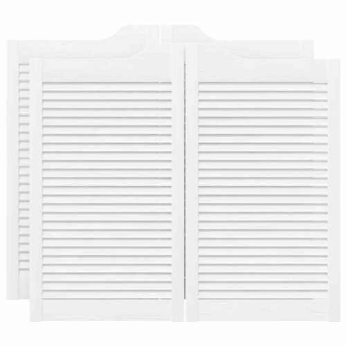  fehér lengőajtók lamellás kialakítású 2 pár 90x100 cm