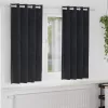  Fekete Átlátszatlan Függönyök Szemgombokkal 2 db Fekete Bélés
