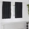  Sötétítő függönyök 2 pcs Fekete 140 x 140 cm Bársony