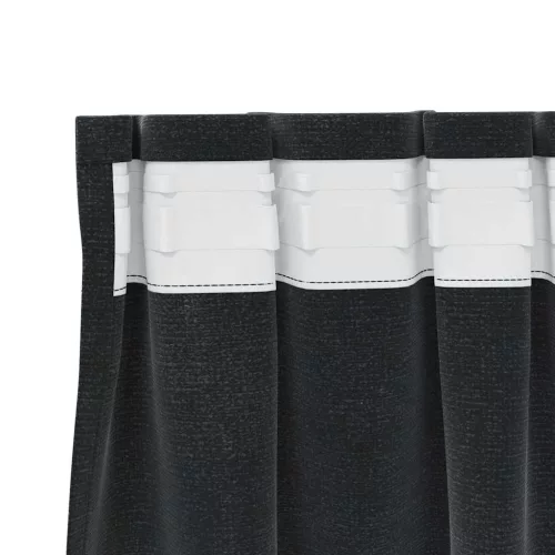  Sötétítő függönyök 2 pcs Fekete 140 x 140 cm Bársony