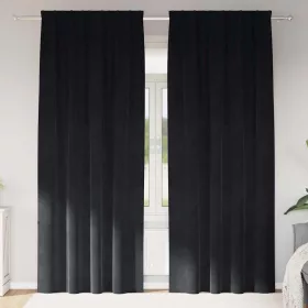    Sötétítő függönyök 2 pcs Fekete 140 x 260 cm Bársony