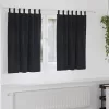  Sötétítő függönyök 2 pcs Fekete 140 x 140 cm Bársony