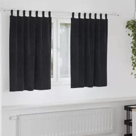    Sötétítő függönyök 2 pcs Fekete 140 x 140 cm Bársony