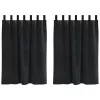  Sötétítő függönyök 2 pcs Fekete 140 x 140 cm Bársony