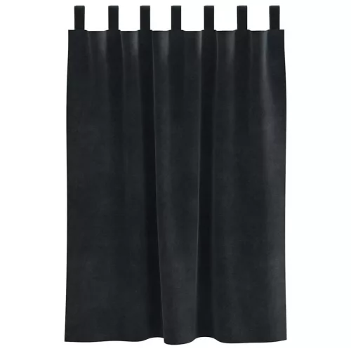  Sötétítő függönyök 2 pcs Fekete 140 x 140 cm Bársony