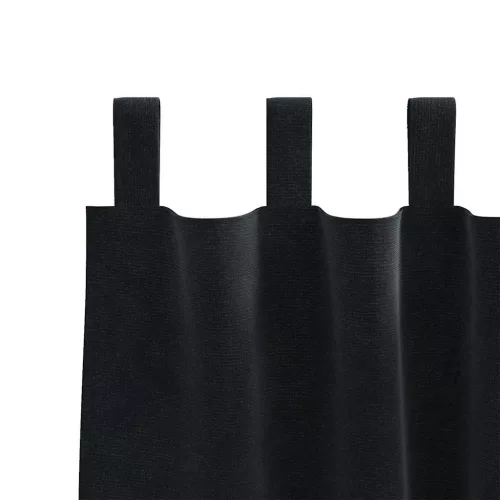  Sötétítő függönyök 2 pcs Fekete 140 x 140 cm Bársony