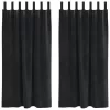  Feketefüggönyök AkasztóHurokkal 2 db Fekete Bársony