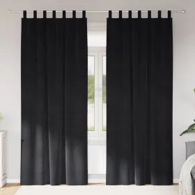  Fekete Sötétítő Függöny Kerek Hurokkal 2 db Fekete
