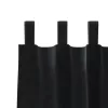  Sötétítő Függöny Húzóhurkokkal 2 db Fekete Velúr