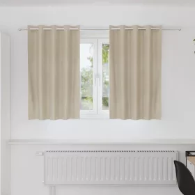  Sötétítő függönyök 2 pcs Krém 140 x 140 cm Bársony