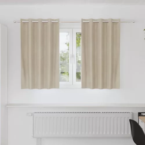  Sötétítő függönyök 2 pcs Krém 140 x 140 cm Bársony