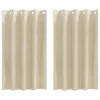  Sötétítő függönyök 2 pcs Krém 140 x 140 cm Bársony