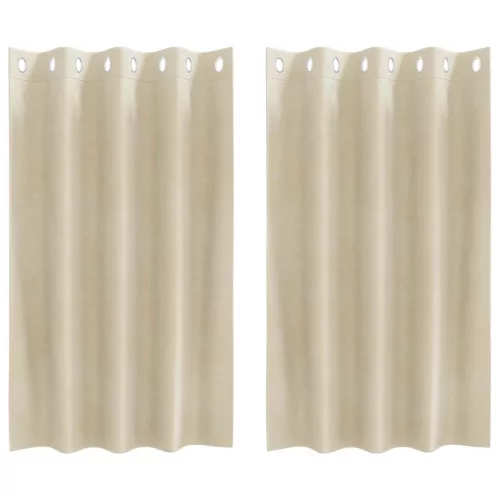  Sötétítő függönyök 2 pcs Krém 140 x 140 cm Bársony