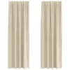  Sötétítő függönyök 2 pcs Krém 140 x 245 cm Bársony