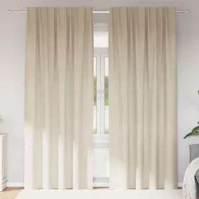  Sötétítő függönyök 2 pcs Krém 140 x 260 cm Bársony
