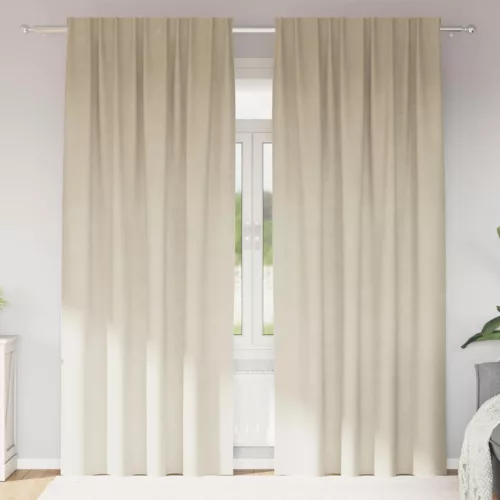  Sötétítő függönyök 2 pcs Krém 140 x 260 cm Bársony