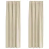  Sötétítő függönyök 2 pcs Krém 140 x 260 cm Bársony
