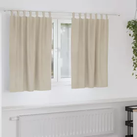  Sötétítő függönyök 2 pcs Krém 140 x 140 cm Bársony