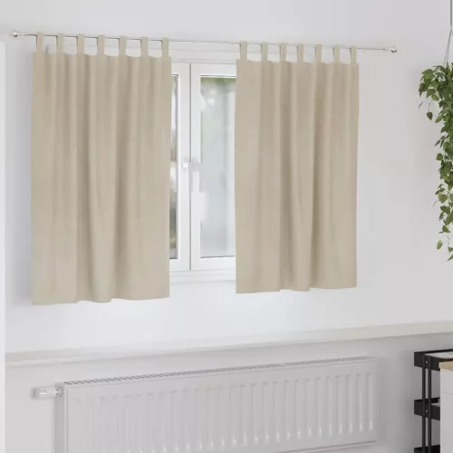  Sötétítő függönyök 2 pcs Krém 140 x 140 cm Bársony