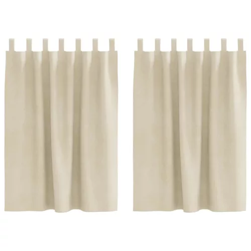  Sötétítő függönyök 2 pcs Krém 140 x 140 cm Bársony