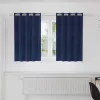  Sötétítő függönyök 2 pcs Sötét kék 140 x 140 cm Bársony