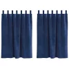  Sötétítő függönyök 2 pcs Sötét kék 140 x 140 cm Bársony