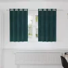  Sötétítő függönyök 2 pcs Sötétzöld 140 x 140 cm Bársony