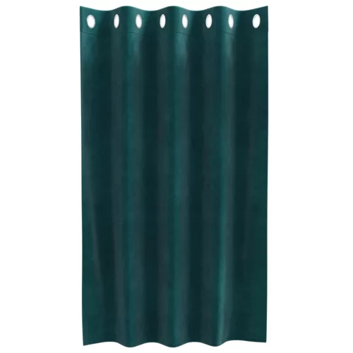  Sötétítő függönyök 2 pcs Sötétzöld 140 x 140 cm Bársony