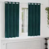  Sötétítő függönyök 2 pcs Sötétzöld 140 x 175 cm Bársony