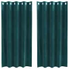  Sötétítő függönyök 2 pcs Sötétzöld 140 x 175 cm Bársony