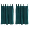  Sötétítő függönyök 2 pcs Sötétzöld 140 x 140 cm Bársony